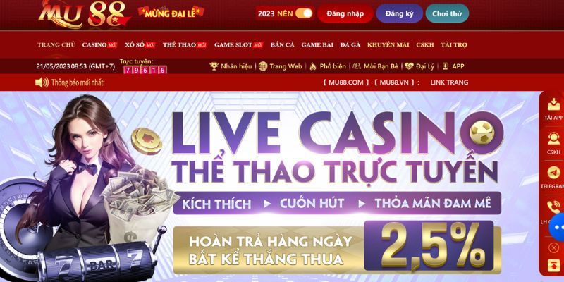 Khám phá tất tật về nhà cái Mu88 casino me đẳng cấp 2023